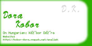 dora kobor business card